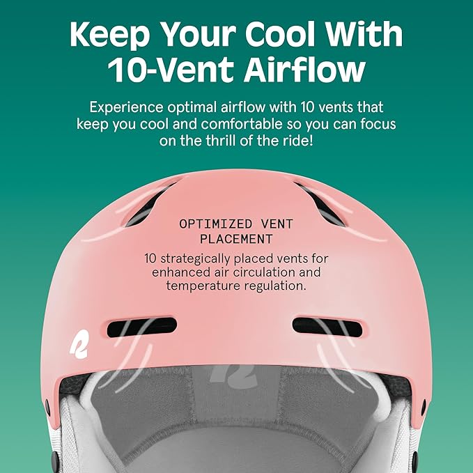 Retrospec Comstock Ski Helmet - Snowboard Helmet for Adults & Youth - Adjustable Fit Snow Helmet with Protective Shell and Breathable Vents for Men, Women, Boys & Girls-StrideForce Fitness