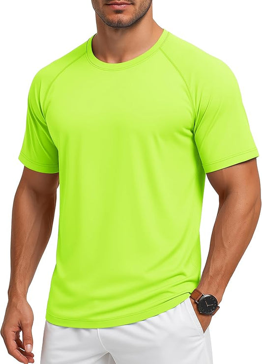 MAGCOMSEN Men's Short Sleeve UPF 50+ Sun Protection Shirts Quick Dry Athletic T-Shirt Hiking Running Swimming Rash Guard-StrideForce Fitness