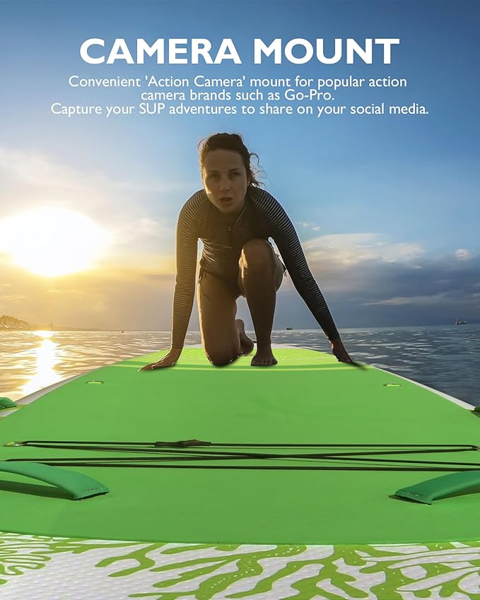 Mistral Stand Up Paddle Board, 11'6 x31''x6'' Inflatable SUP with Premium Paddleboard Accessories, Carry Bag, Dual Action Pump, Paddle, Leash, Wide Stable Design, Non-Slip Deck for Adults & Youth-StrideForce Fitness