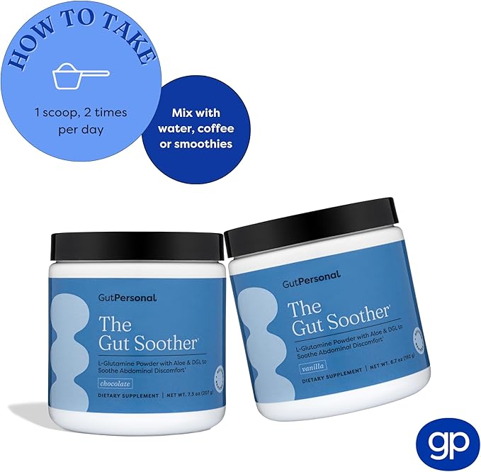 The Gut Soother L-Glutamine Powder Supplement: Restore Gut Lining, Soothe Digestive Discomfort While Promoting Overall Gut Health, 30 Servings (Vanilla)-StrideForce Fitness