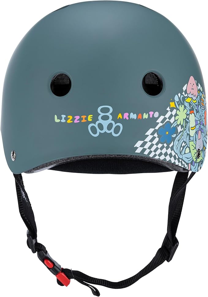 Triple Eight Certified Sweatsaver Helmet for Skateboarding, BMX, Roller Derby, Roller Skating, Inline Skating, Scooter and Bike-StrideForce Fitness