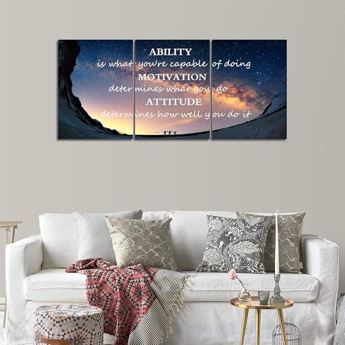 Large Size Successful Motivational Picture Canvas Wall Art Decor Print Office Decor Inspiring Framed Prints Inspirational Entrepreneurship Poster Modern Success Quotes for Living Room-StrideForce Fitness