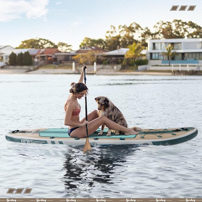 Paddle Board, 10.8' Stand Up Paddle Board with Premium Complete Inflatable SUP Accessories, Extra Wide Paddleboards for Adults & Kids-Pandora Collection-StrideForce Fitness