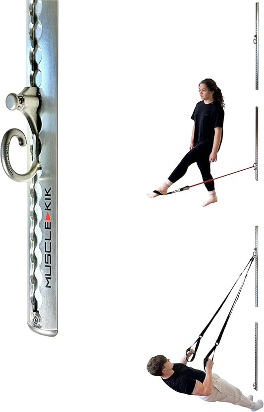 Aluminum Wall-Mounted Anchor Fitness System - Adjustable, Multi-Functional, Space Saving Home Gym Solution for Strength Training, Workout Goals | 100+ Exercises, Easy Installation, 300lbs Capacity