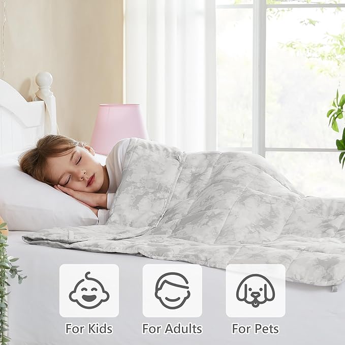 L'AGRATY Weighted Blanket - 36"x48" 3lbs Weighted Blanket Microfiber Material with Glass Beads Small Blanket for All-Season Summer Fall Winter Soft Thick Blanket-StrideForce Fitness