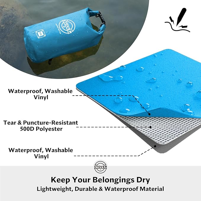 STOVER 5/10/25/30/40/55L Waterproof Backpack- Floating Dry Bag for Kayaking, Travel, Beach, Hiking, & Camping, Men/Women-StrideForce Fitness
