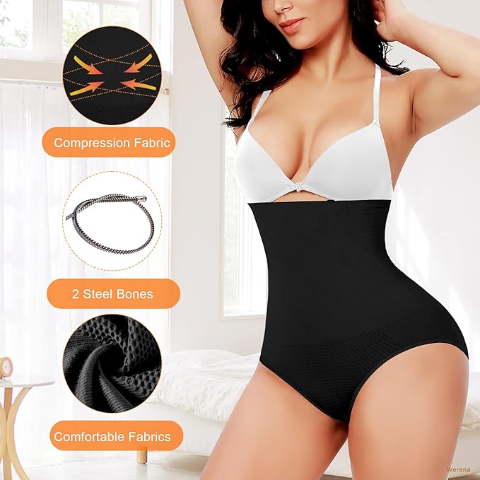 Tummy Control Shapewear Panties for Women High Waisted Body Shaper Slimming Shapewear Underwear Girdle Panty-StrideForce Fitness