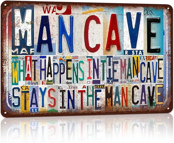 Vintage Man Cave Wall Decor Metal Sign Tin Signs Poster - What Happens In The Man Cave Stays In-StrideForce Fitness