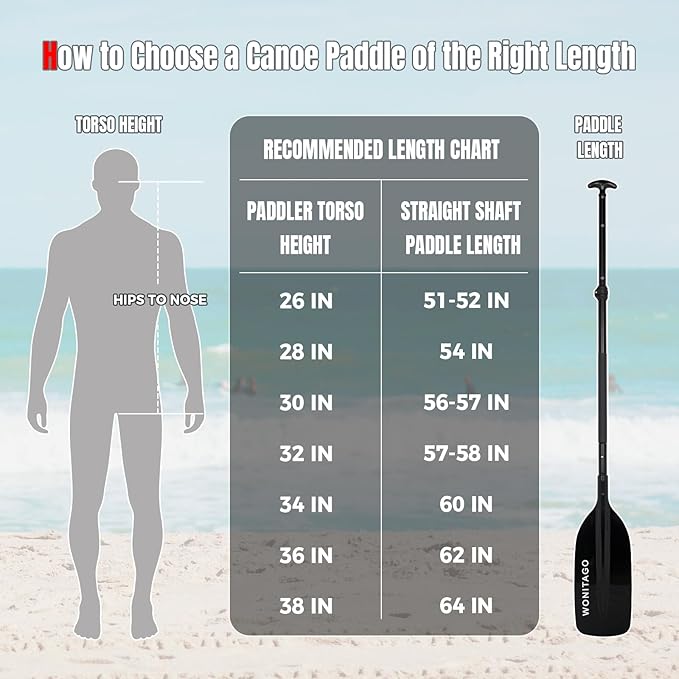 Canoe Paddles Aluminum Paddle with Plastic Blades Floating Adjustable Canoeing and Boating Oars, 122-152 cm/4-5 Ft, Black/Yellow-StrideForce Fitness