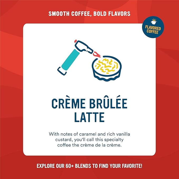 Cameron's Coffee Holiday Roasted Ground Coffee Bag, Flavored, Crème Brulee Latte, 12 Ounce (Pack of 6)-StrideForce Fitness