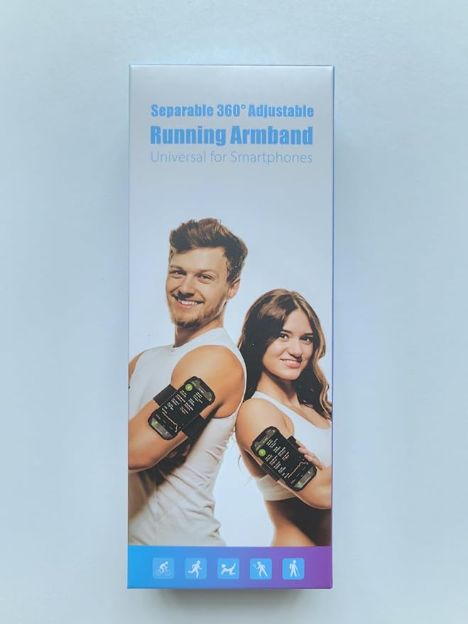 Cikyner Running wristband, Running Phone Holder Sports wristband 360° Rotatable & Detachable Running Phone wristband for 4.5- 7'' iPhone for Gym Jogging Cycling Hiking-StrideForce Fitness