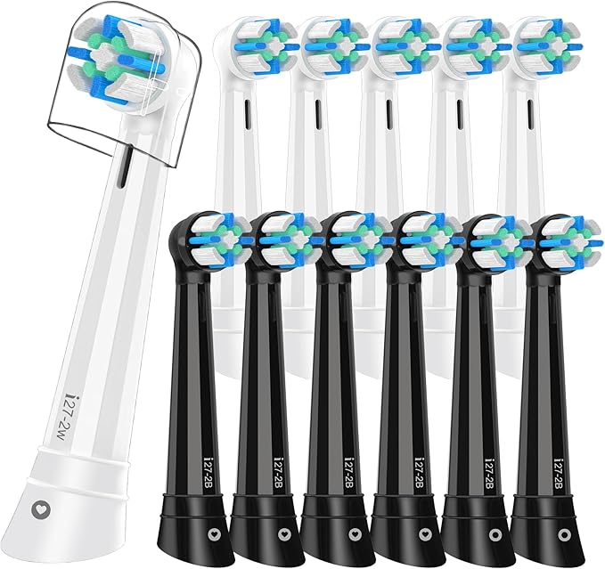 12PCS iO Replacement Heads Compatible with Oral B IO 2/3/4/5/6/7/8/9/10 Series Electric Toothbrush,Compatible with Oral B io Series Toothbrush Heads with Medium Bristles