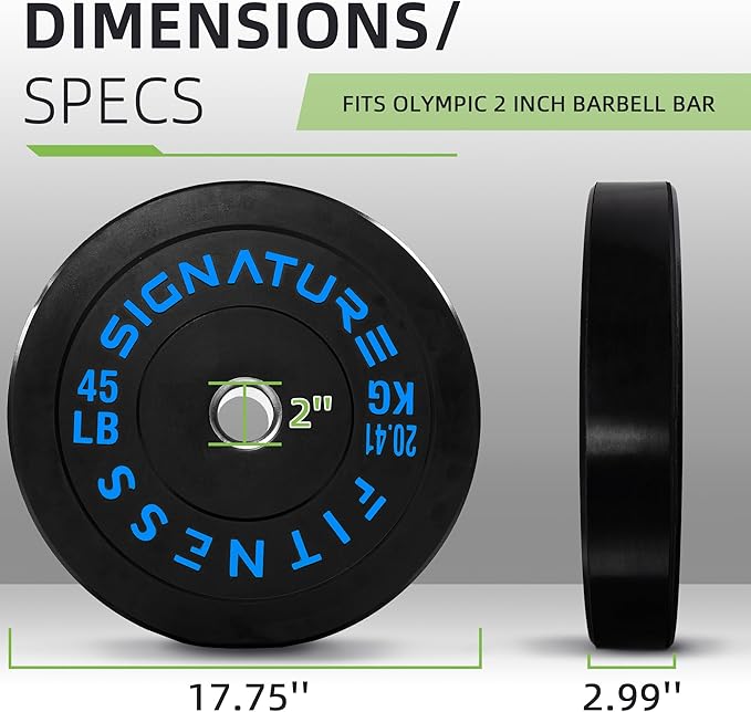 Olympic Bumper Plates Set, 2" Weight Plates for Strength Training & Weightlifting, Paris or Set or Set with Barbell, Multiple Options-StrideForce Fitness