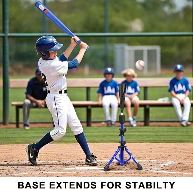 Baseball Tee for Kids,Youth Stand Set,Teeball Set,Youth Baseball,Softball Batting Tee Set,Easy Adjustable Height-StrideForce Fitness