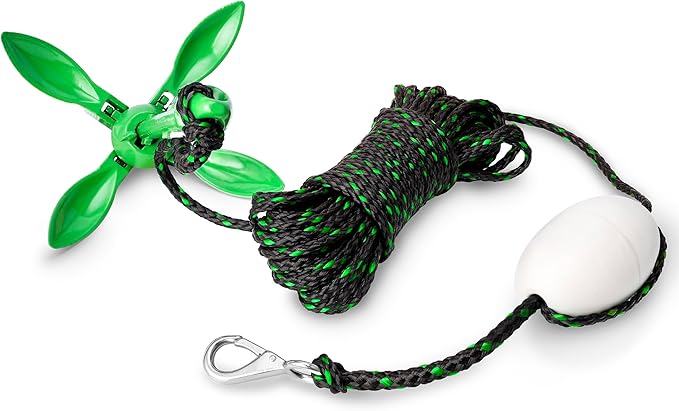 Boat Anchor 3.5 lb Folding Anchor, Grapnel Anchor Kit for Kayaks, Canoes, Paddle Boards-StrideForce Fitness