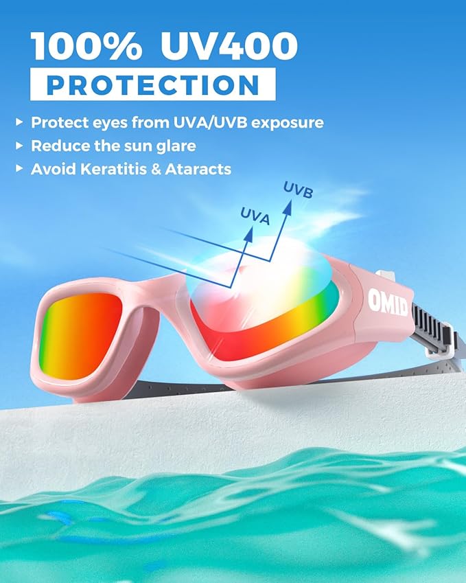 OMID Swim Goggles, P2 Polarized Swimming Goggles for Men Anti-fog Goggles Swimming for Adult Women-StrideForce Fitness