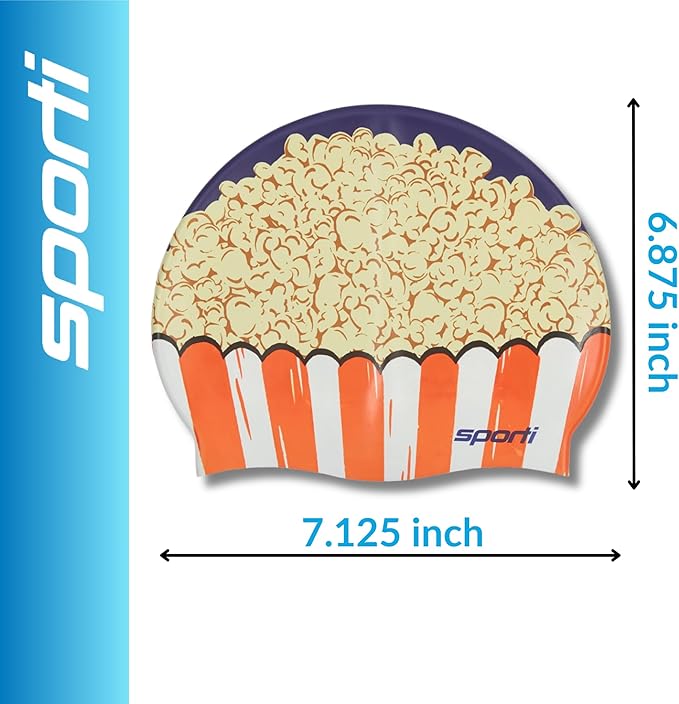 Sporti Silicone Swim Cap for Kids, Unisex Youth Swimming Cap, Protection Bathing Caps for Your Children, Aged 2-10-StrideForce Fitness