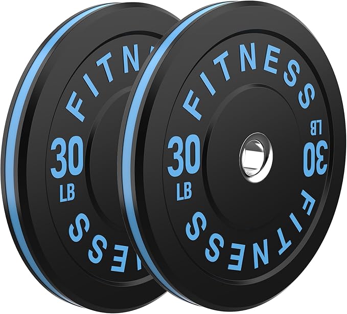 2 Inch Bumper Plates，10-500lbs，Barbell Rubber Olympic Weight Plates Set for Home Gym, Strength Training & Weight Lifting, Multiple Options Colors-StrideForce Fitness