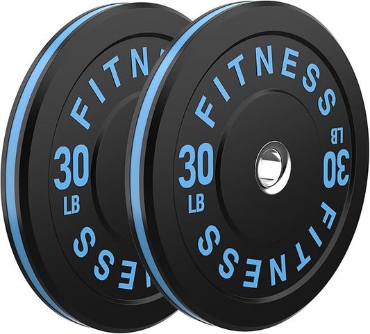 2 Inch Bumper Plates，10-500lbs，Barbell Rubber Olympic Weight Plates Set for Home Gym, Strength Training & Weight Lifting, Multiple Options Colors-StrideForce Fitness