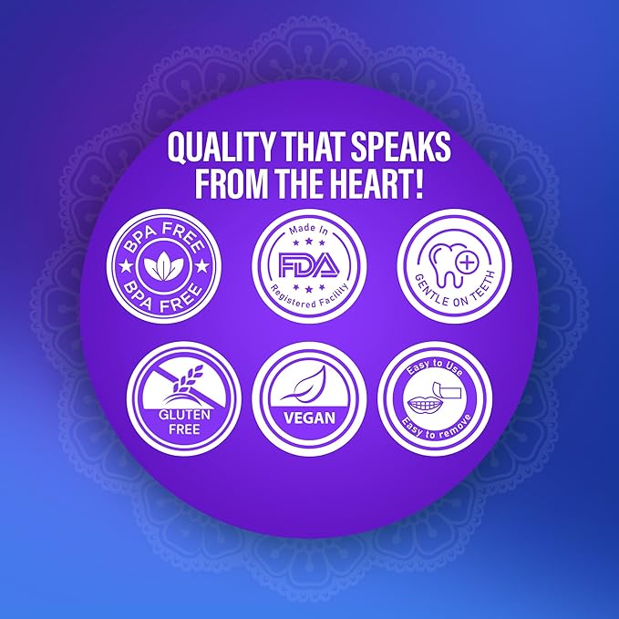 GuruNanda Ready-to-Use Prefilled Whitening Trays (7 Treatments) with 8% Hydrogen Peroxide to Remove Surface Stains, Fast & Easy Teeth Whitening for Sensitive Smiles