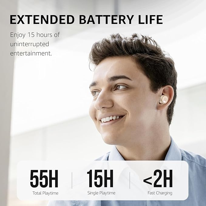 TOZO T10 Wireless Earbuds Bluetooth 5.3 Headphones, App Customize EQ, Ergonomic Design, 55H Playtime, Wireless Charging Case, IPX8 Waterproof Sound in-Ear Headset, 2025 New Version-StrideForce Fitness