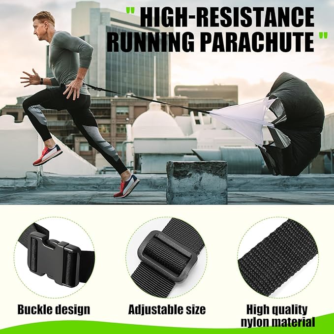 Soccer Training Equipment, Agility Speed Training Set with 20ft Speed Ladder, 12 Cones, 4 Adjustable Hurdles, Jump Rope, Parachute | Ideal for Basketball, Football Practise, for Kids, Youth, Adults-StrideForce Fitness