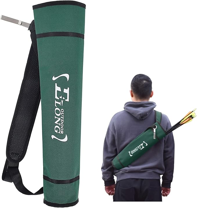 Elong Adjustable Archery Back Arrow Quiver Holder - Upgraded Quiver Arrows for Compound Recurve Bow and Hunting Target Practicing Youth and Adults-StrideForce Fitness