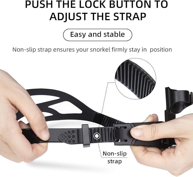 Seago Swim Snorkel for Lap Swimming, Dry Top Front Swimmer Snorkel for Adult Youth, Snorkel Gear Swimming Training Equipment in Pool and Open Water with Comfy Head Pads Food-Grade Silicone Mouthpiece-StrideForce Fitness