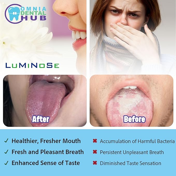 Omnia Medical Grade Tongue Scraper | 2 Pcs Stainless Steel Tongue Cleaner, Metal Tongue Scraper with Travel Bag | Tongue Scrubber for Bad Breath