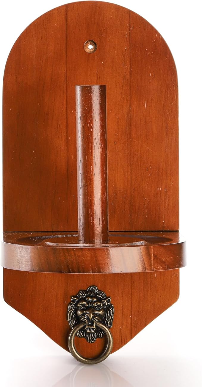 Wall Mounted Cone Chalk Holder, Solid Wood Pool Hand Chalk Holder, Billiards Pool Table Cone Chalk Holder with Beveled Edge and Hardware, Pool Table Accessories-StrideForce Fitness