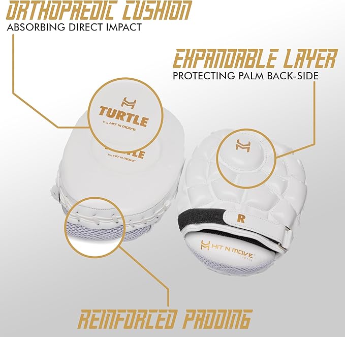 HIT N MOVE Turtle Boxing Mitts and Pads Suitable for Boxing Gloves Men, Boxing Equipment, MMA Gloves Men, UFC Gloves, Boxing Mitts Leather, Training Gear for Athletes, High-Performance Focus Mitts-StrideForce Fitness