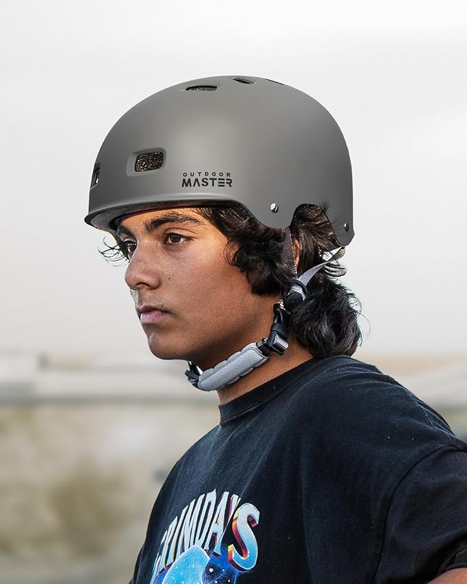 OutdoorMaster Skateboard Cycling Helmet - Two Removable Liners Ventilation Multi-Sport Scooter Roller Skate Inline Skating Rollerblading for Kids, Youth & Adults-StrideForce Fitness