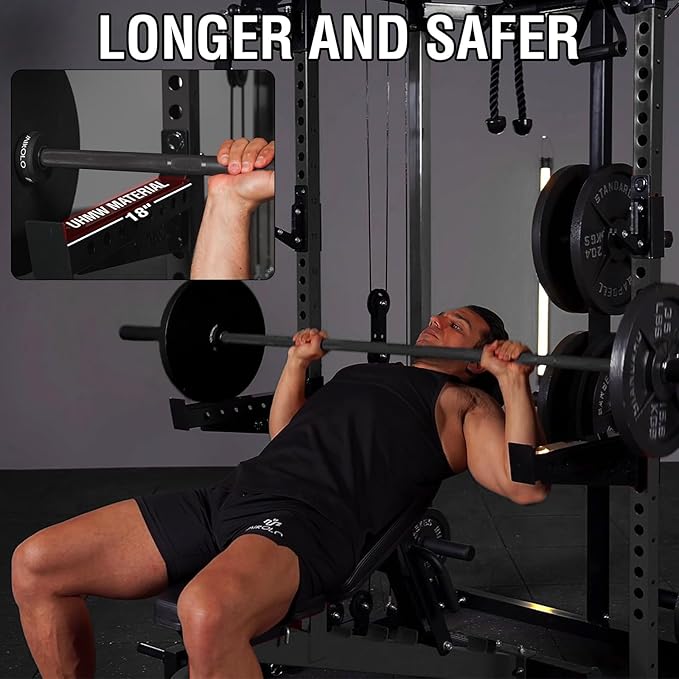 Mikolo Power Cage, 2000LB Power Rack with Independent Dual Pulley System, Multi-Function Home Gym Workout Machine for Cable Crossover-StrideForce Fitness