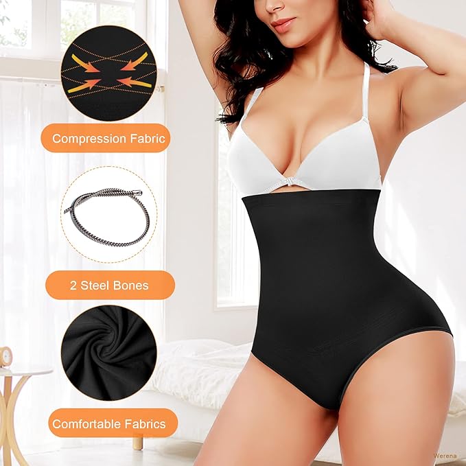 Tummy Control Shapewear Panties for Women High Waisted Body Shaper Slimming Shapewear Underwear Girdle Panty-StrideForce Fitness