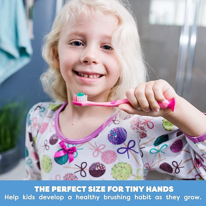 Kids Toothbrush Suction Cup with Covers, Toddler Toothbrush Soft Bristles, Child Toothbrush Suction Cups For Easy Access, Toddler Toothbrushes Handles Perfect For Tiny Hands of Boys and Girls (6 Pack)