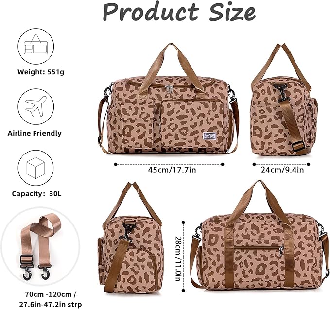 FIORETTO Women's Gym Duffle Bag with Shoes Compartment, 37L Capacity, Ideal for Travel, Gym, Sports, Duffel, Weekender-StrideForce Fitness