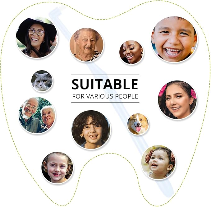 Boao 12 Pcs Tufted Toothbrush End Bulk Compact Single Tuft Brush Soft Orthodontic Toothbrush Interdental Brush Trim for Orthodontic Braces Dental Implant Denture Detail Cleaning, Small Head