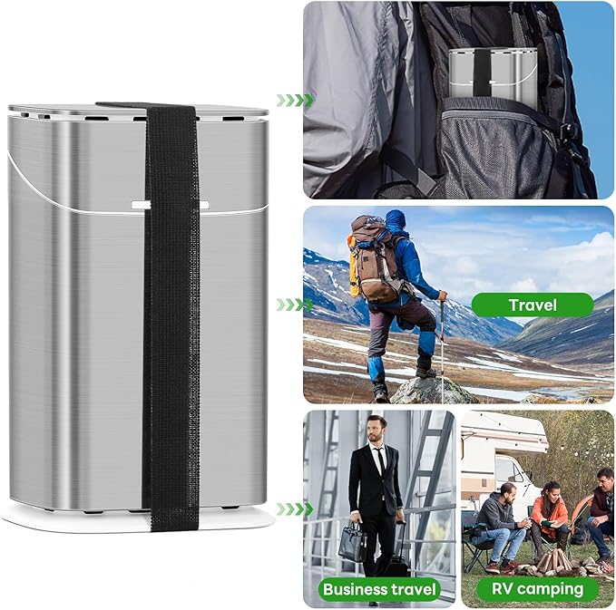 Toothbrush Holders with Cover - 5 Slots Tooth Brush Holder for Bathroom, Detachable Bathroom Counter Organizer with Drainage Kids Toothbrush and Toothpaste Holde, Silver