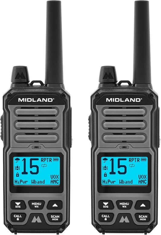 Midland GXT67 Pro GMRS Two Way Radio - 2 Pack Bundle-StrideForce Fitness