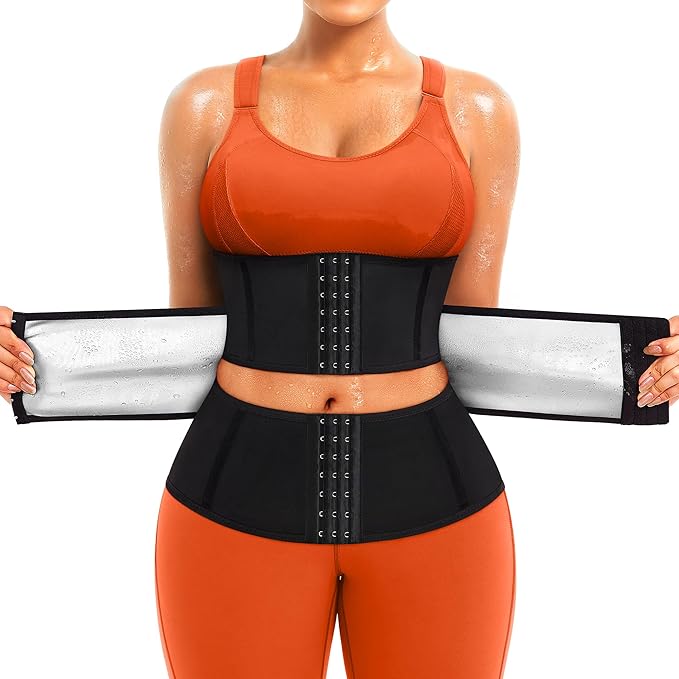 TrainingGirl Waist Trainer for Women Belly Working Out Trimmer Corset Sauna Sweat Belt Band Stomach Wrap Body Shaper Fajas-StrideForce Fitness