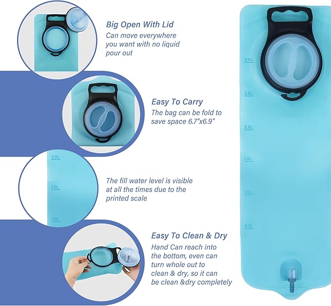 TopQuaFocus 3Qt Home Coffee Enema Bag kit with 6.5FT Silicone Tube Portable Enema Bag for Men Women Colon Cleansing Shower Enemas-StrideForce Fitness