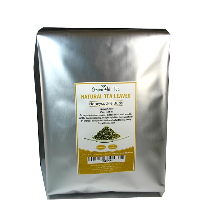 Greenhilltea traditional health herbs, Honey suckle dried herbal tea honeysuckle 16 OZ-StrideForce Fitness