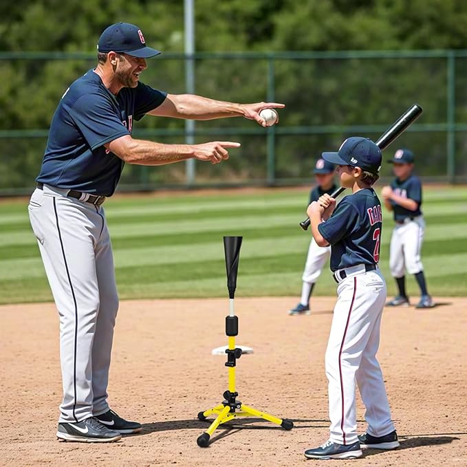 Baseball Tee for Kids,Batting Tee,Softball Tee,Youth Hitting Tee,Teeball Tee,Travel Tee,Easy Adjustable Height-StrideForce Fitness