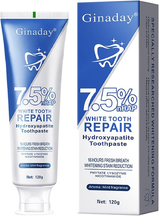 Hydroxyapatite Toothpastes for Enamel Protection and Tooth Strengthening, Upgraded Effectively Whitens Teeth Freshen Breath.(1Pcs)