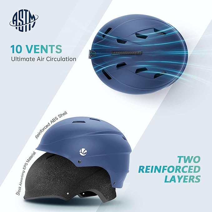 VANRORA Ski Helmet, Snowboard Helmet for Men & Women, Climate Control Venting, Dial Fit, Goggles Compatible, Removable Fleece Liner and Ear Pads, Safety-Certified-StrideForce Fitness