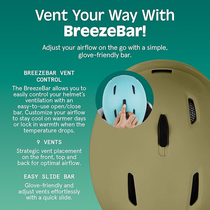 Retrospec Zephyr Ski Helmet - Snowboard Helmet for Adults & Youth - Adjustable Fit with Breathable Vents for Men, Women, Boys and Girls-StrideForce Fitness