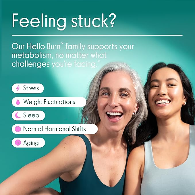 Love Wellness Hello Burn Activate | Support Visceral Fat Burn with HT BPL1 Postbiotic | Supports Healthy Waist Circumference, Longevity and Metabolic Wellness | 30 Count-StrideForce Fitness