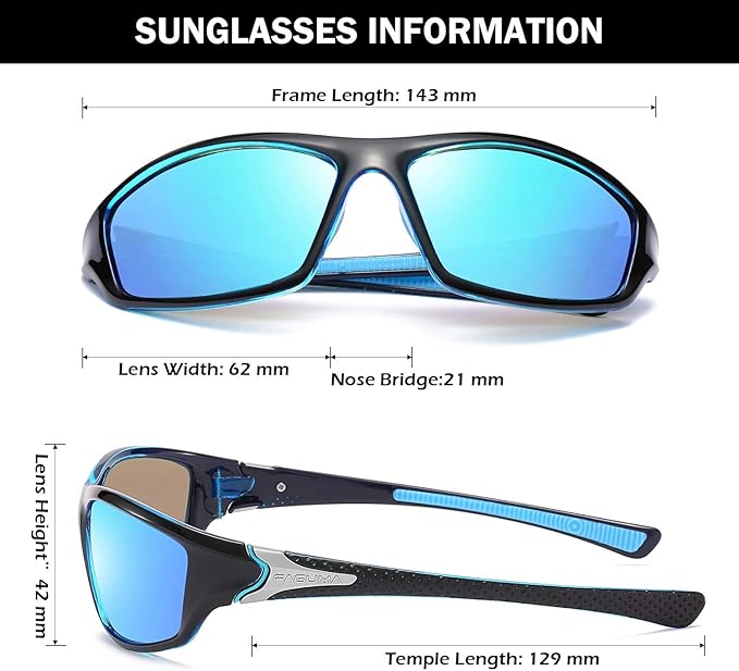 FAGUMA Sports Polarized Sunglasses For Men Cycling Driving Fishing UV400 Protection-StrideForce Fitness