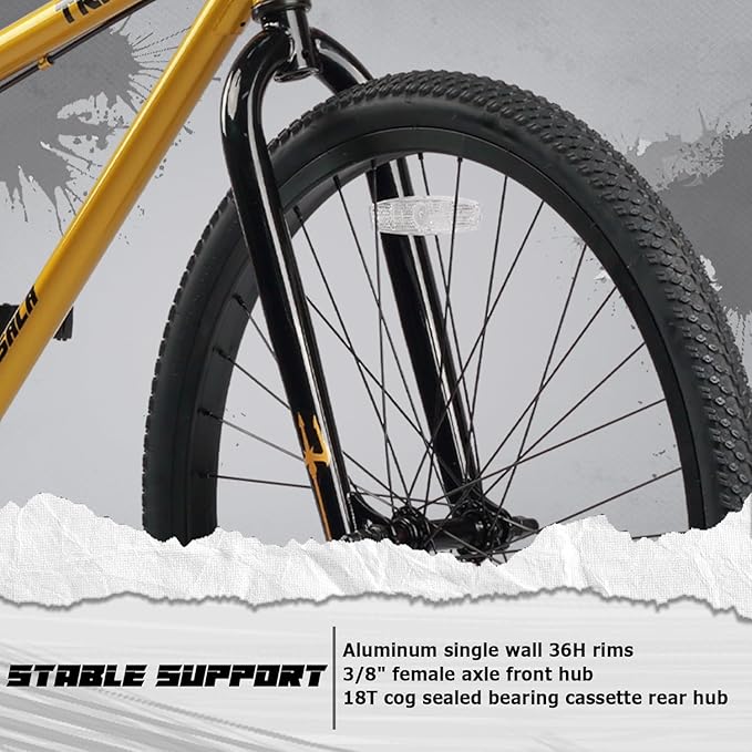 20 24 26 Inch BMX Race Bike Trident Bicycles Beginner-Level to Advanced Riders with 2 Pegs, Multiple Colors-StrideForce Fitness