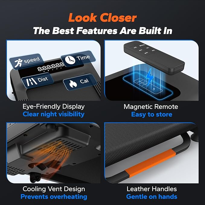 MERACH W50 Walking Pad Treadmills for Home, 12% Auto Incline, 400lbs Capacity, 3.5HP Supper Quiet Brushless, 16.5"x41.3" Spacious Running Belt, Under Desk Treadmill with Remote & LED-StrideForce Fitness